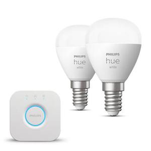 Philips Hue Starterspakket White Kogellamp E14 - 2 Lampen