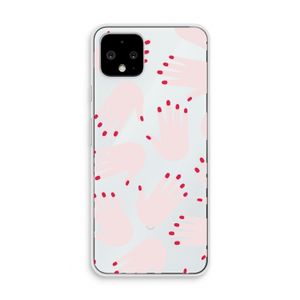 Hands pink: Pixel 4 Transparant Hoesje