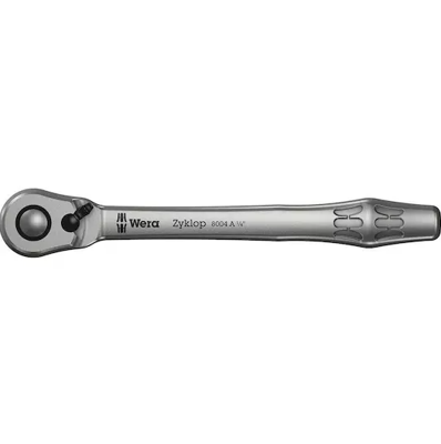 Wera 8004 A Zyklop Metal-ratel met omschakelpal met 1/4"-aandrijving , 1/4 duim x 141.0 mm - 1 stuk(s) - 05004004001
