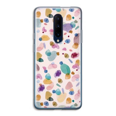 Terrazzo Memphis Pink: OnePlus 7 Pro Transparant Hoesje