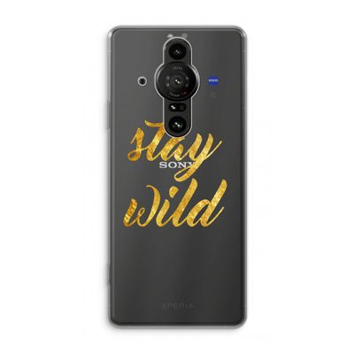 Stay wild: Sony Xperia Pro-I Transparant Hoesje