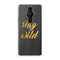 Stay wild: Sony Xperia Pro-I Transparant Hoesje