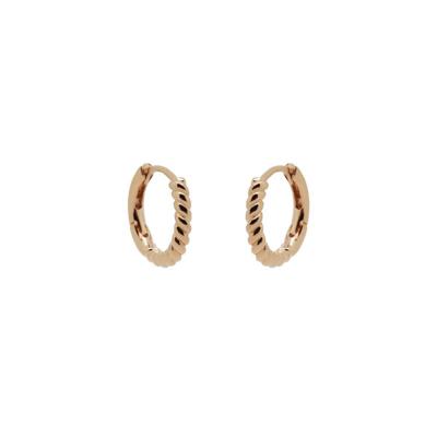 Karma Oorringen Hinged Hoops Half Twisted 10 mm Rosé