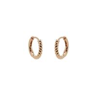 Karma Oorringen Hinged Hoops Half Twisted 10 mm Rosé