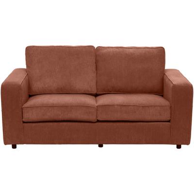 Leen Bakker - Bank Stuttgart 2-zits - Terra - Stof - Rood - 94x170x80 Cm