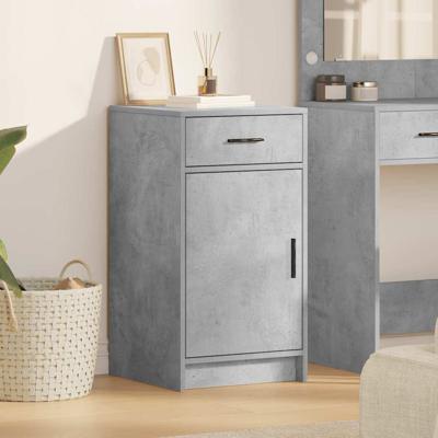 Dressoir met lade Betongrijs 40 x 40,5 x 75 cm Bewerkt hout