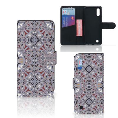 Samsung Galaxy M10 | Bookcase | Flower Tiles