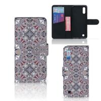 Samsung Galaxy M10 | Bookcase | Flower Tiles