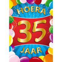 Verjaardag deurposter - 35 jaar - multi - 59 x 84 cm - leeftijd feestartikelen Verjaardag deurposter - 35 jaar - multi - 59 x 84 cm - leeftijd feestartikelen