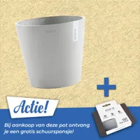 Pot amsterdam d25cm wit/grijs