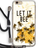 Let it bee: iPhone 6 PLUS / 6S PLUS Transparant Hoesje met koord