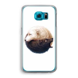 Yin Yang Wolves: Samsung Galaxy S6 Transparant Hoesje