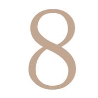 Vaessen Creative • houten cijfer "8" 9cmx3mm