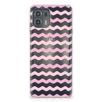 Motorola Edge 20 Lite TPU bumper Waves Roze - thumbnail