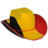 Cowboyhoed supporter Belgie - landen vlaggen verkleed feestartikelen - thumbnail