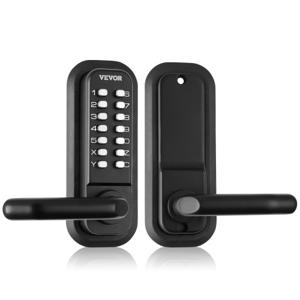 VEVOR Keyless deurslot met mechanisch codeslot, 40/50 mm nachtschoot, wachtwoordslot, 35-65 mm deurdikte combinatiecode deurslot Geschikt voor garage, hotel, kantoor, studio enz.