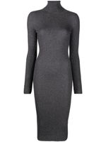 Wild Cashmere robe nervurée à coupe mi-longue - Gris