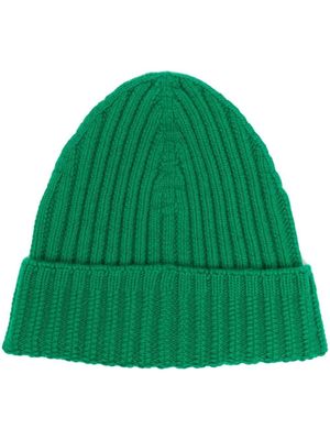 Barrie bonnet en cachemire à design nervuré - Vert