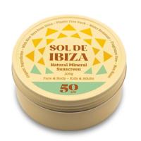 Sol De Ibiza Zonnebrand blikje vegan SPF50 100 Gram