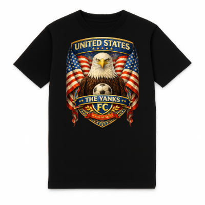 FC ELEVEN - Verenigde Staten The Yanks Heavy T-Shirt - Zwart