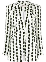 DVF Diane von Furstenberg blazer Dalton à imprimé abstrait - Blanc - thumbnail