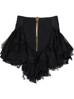 Balmain jupe zippée à design asymétrique - Noir