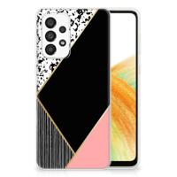 Samsung Galaxy A33 5G | TPU Hoesje | Zwart Roze Vormen