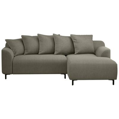 Leen Bakker - Bank Elsa Met Chaise Longue Rechts - Eden - Mokka - Stof - Bruin - 177x246x84 Cm