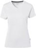 Hakro 169 COTTON TEC® Women's V-neck shirt - White - 3XL - thumbnail