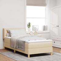 Boxspringbed met Matras - Crème, 100 x 200 cm Stof