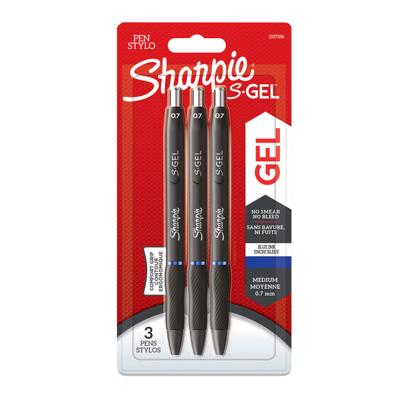 Gelschrijver sharpie s-gel m 3st blauw | 12 stuks