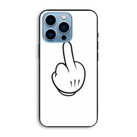 Middle finger white: iPhone 13 Pro Max Biologisch afbreekbaar hoesje