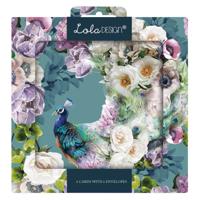 Kaartenmapje Lola Everyday Peacock, 6 Stuks met Enveloppen