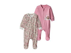 lupilu 2 Baby pyjama&apos;s (Roze/wit, 50/56)