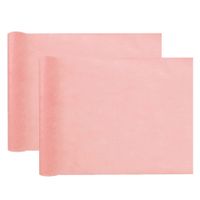 Tafelloper op rol - 2x - zalmroze - 30 cm x 10 m - non woven polyester - thumbnail