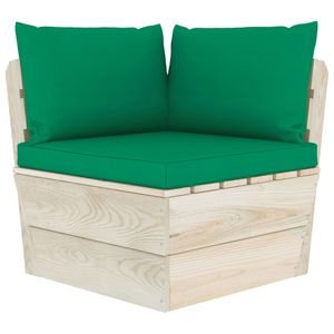 VidaXL Palletkussens 3 st oxford stof groen