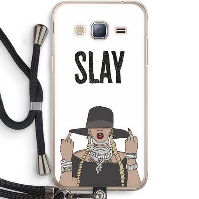 Slay All Day: Samsung Galaxy J3 (2016) Transparant Hoesje met koord