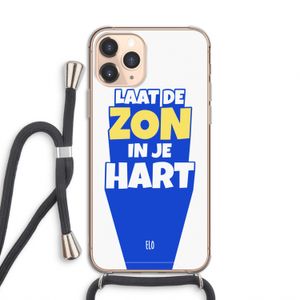 Laat de zon in je hart: iPhone 11 Pro Transparant Hoesje met koord