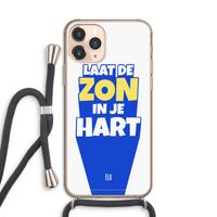 Laat de zon in je hart: iPhone 11 Pro Transparant Hoesje met koord