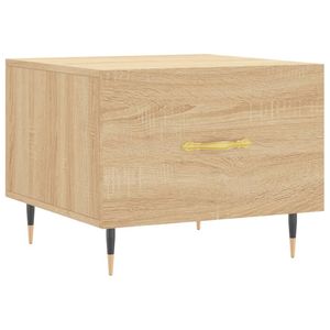 vidaXL Salontafel 50x50x35 cm bewerkt hout sonoma eikenkleurig