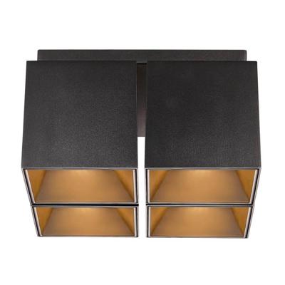 Nordlux OpbouwspotEthan zwart vierkant - 2110430103