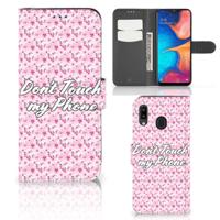 Samsung Galaxy A30 Portemonnee Hoesje Flowers Pink DTMP