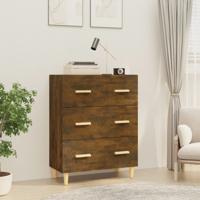 Dressoir 70x34x90 cm bewerkt hout gerookt eikenkleurig - thumbnail