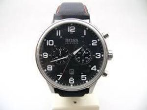 Horlogeband Hugo Boss HB.199.114.2570 Leder/Kunststof Zwart 22mm