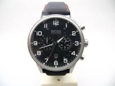 Horlogeband Hugo Boss HB.199.114.2570 Leder/Kunststof Zwart 22mm