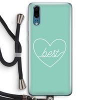 Best heart pastel: Huawei P20 Transparant Hoesje met koord