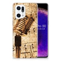 OPPO Find X5 Pro | Siliconen hoesje | met foto Bladmuziek