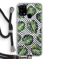 Geometrische jungle: Samsung Galaxy M31 Transparant Hoesje met koord