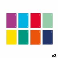 Set notitieboekjes Pacsa Basic Din A4 80 Lakens (3 Stuks)