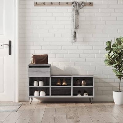 VidaXL Schoenenkast 102x36x60 cm bewerkt hout sonoma grijs